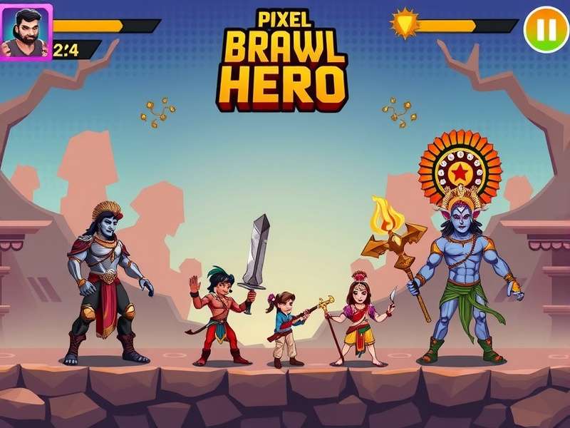 Pixel Brawl Hero Gameplay Screenshot